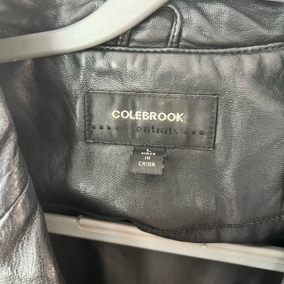 Y2K Colebrook Essentials Black Leather Jacket - Picture 2 of 4